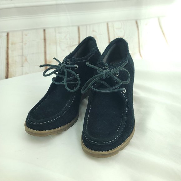 Sperry Womens Stella Keel STS96140 Black Leather Lace Up Ankle Booties Size 7.5M - Picture 2 of 15